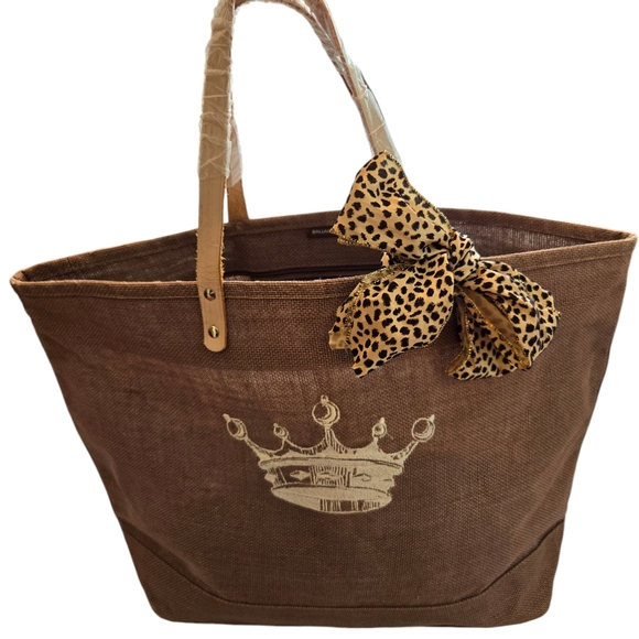 Ballard Designs 25th Anniversary Crown Canvas‎ Large Tote - Picture 1 of 8